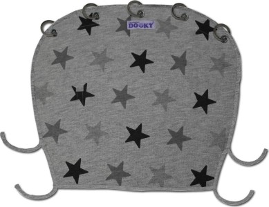 Ηλιοπροστασία καροτσιού UPF50+ Grey Stars
