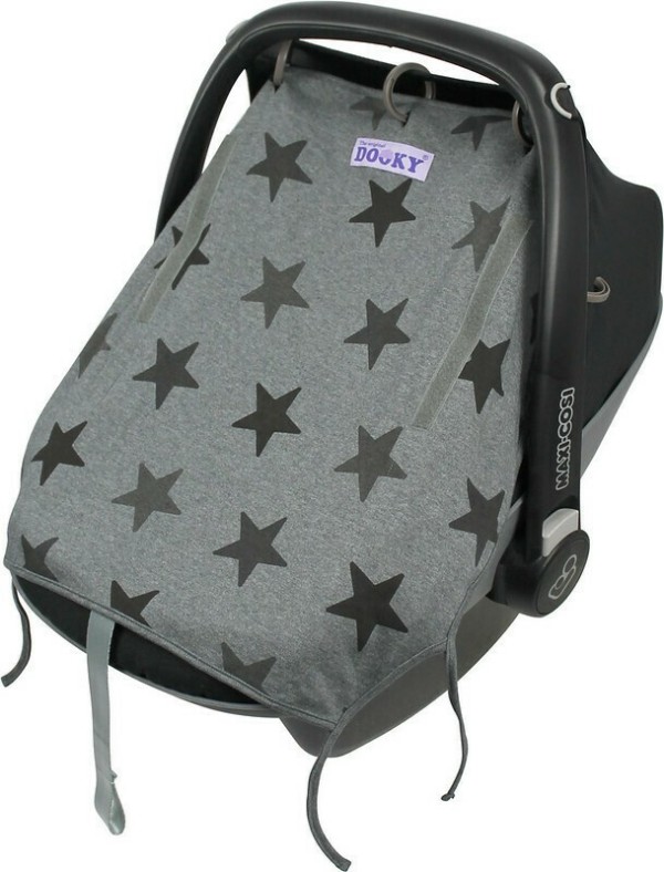 Ηλιοπροστασία καροτσιού UPF50+ Grey Stars