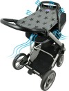 Ηλιοπροστασία καροτσιού UPF50+ Grey Stars
