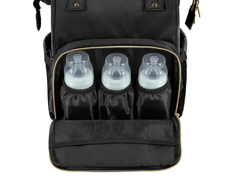 Mama bag Siena Black & Gold