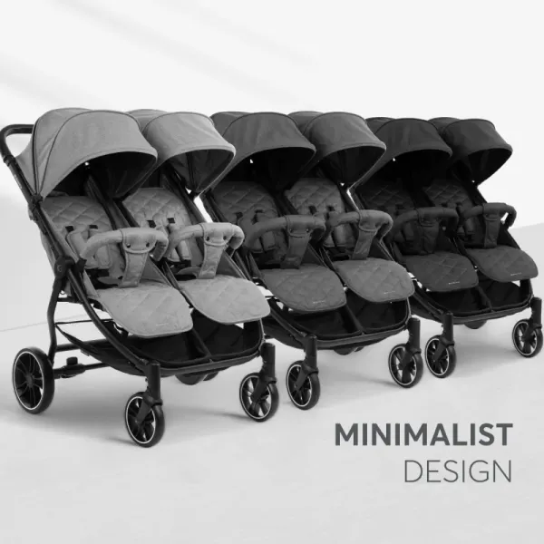 Twin stroller Happy 2 Light Grey