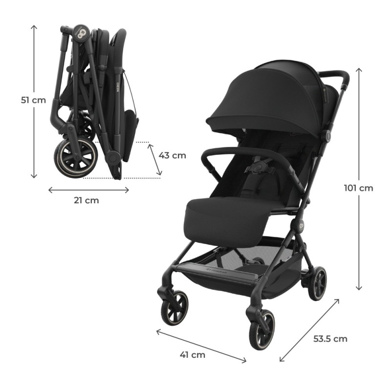 Καρότσι περιπάτου  NEBO Midnight Black (IATA Approved)