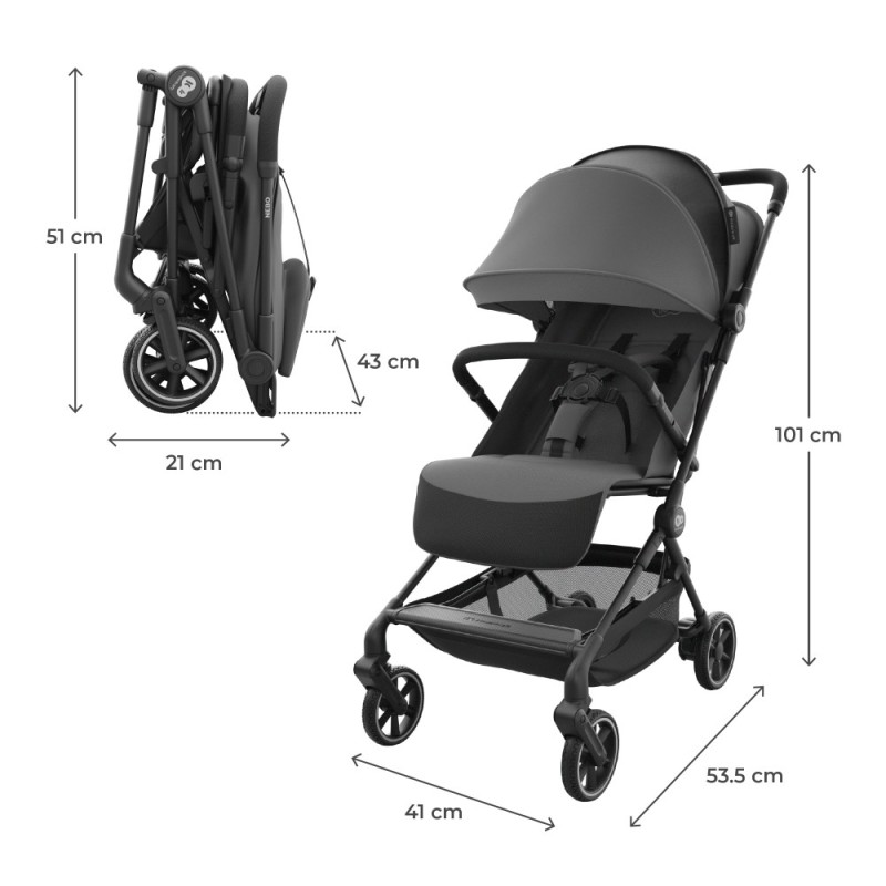 Καρότσι περιπάτου  NEBO Platinum Grey (IATA Approved)