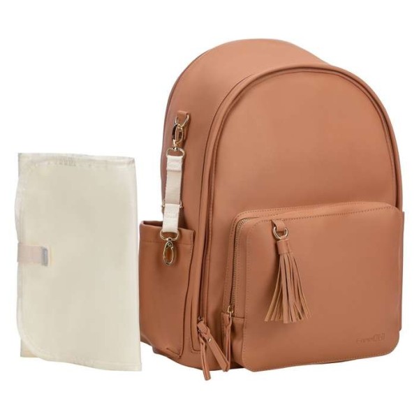 FREE ON GLAMOUR BROWN DIAPER BACKPACK ΤΣΑΝΤΑ ΑΛΛΑΞΙΕΡΑ ΠΛΑΤΗΣ