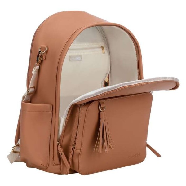 FREE ON GLAMOUR BROWN DIAPER BACKPACK ΤΣΑΝΤΑ ΑΛΛΑΞΙΕΡΑ ΠΛΑΤΗΣ
