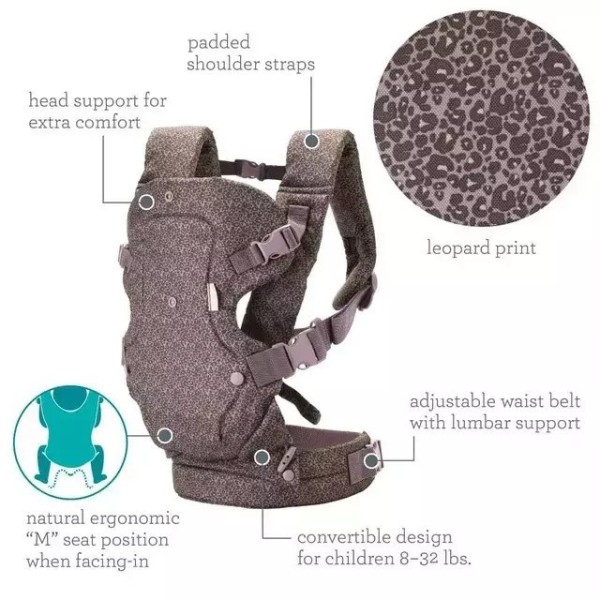 FLIP 4-IN-1 LEOPARD CONVERTIBLE CARRIER ΜΑΡΣΙΠΟΣ