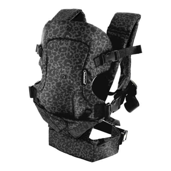 FLIP 4-IN-1 CONVERTIBLE CARRIER LEOPARD COL.BLACK - INFANTINO