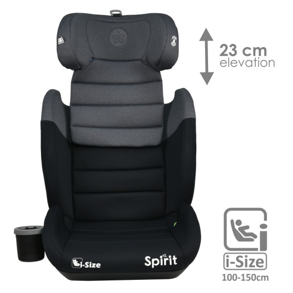 ΚΑΘΙΣΜΑ ΑΥΤΟΚΙΝΗΤΟΥ SPIRIT ISOFIX I-SIZE 100-150cm STEEL GREY