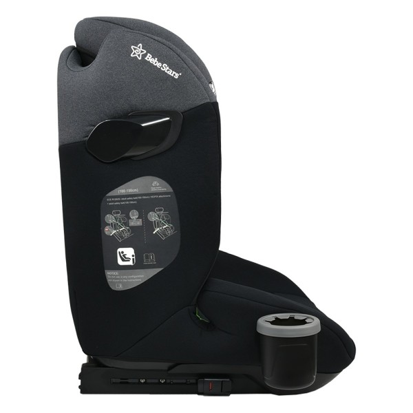 ΚΑΘΙΣΜΑ ΑΥΤΟΚΙΝΗΤΟΥ SPIRIT ISOFIX I-SIZE 100-150cm STEEL GREY