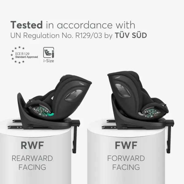 Car seat 40-150 cm i-Twist i-SIZE Black
