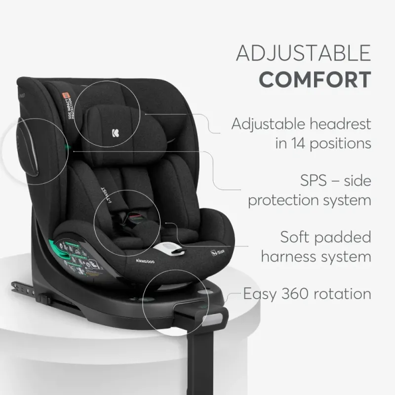 Car seat 40-150 cm i-Twist i-SIZE Black