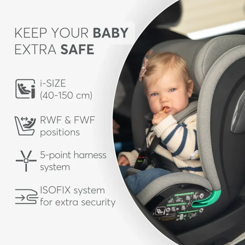 Car seat 40-150 cm i-Twist i-SIZE Black