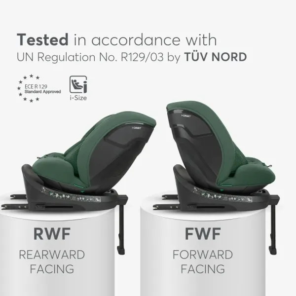 Car seat 40-150 cm i-Orbit i-SIZE Army Green 2025