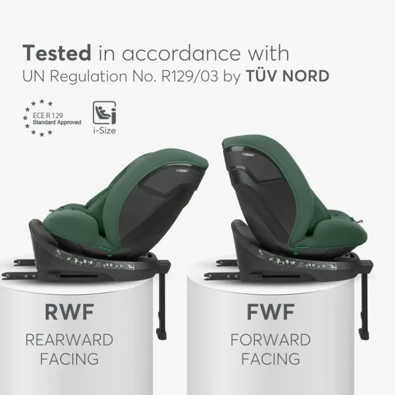 Car seat 40-150 cm i-Orbit i-SIZE Army Green 2025