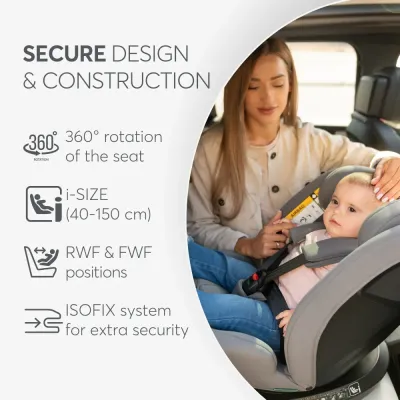 Car seat 40-150 cm i-Orbit i-SIZE Army Green 2025