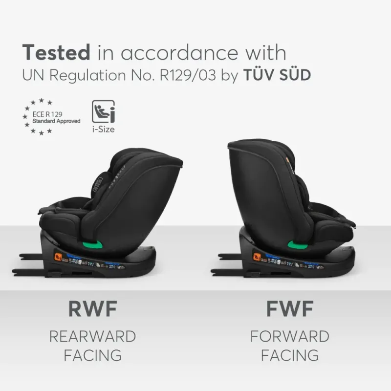 Κάθισμα αυτοκινήτου 40–150 εκ i-Round i-SIZE Μαύρο