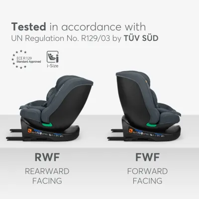 Κάθισμα αυτοκινήτου 40–150 εκ i-Round i-SIZE Σκούρο Γκρι