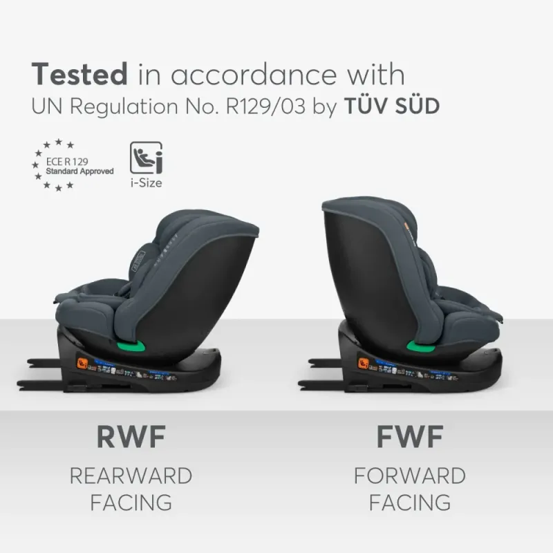 Κάθισμα αυτοκινήτου 40–150 εκ i-Round i-SIZE Σκούρο Γκρι