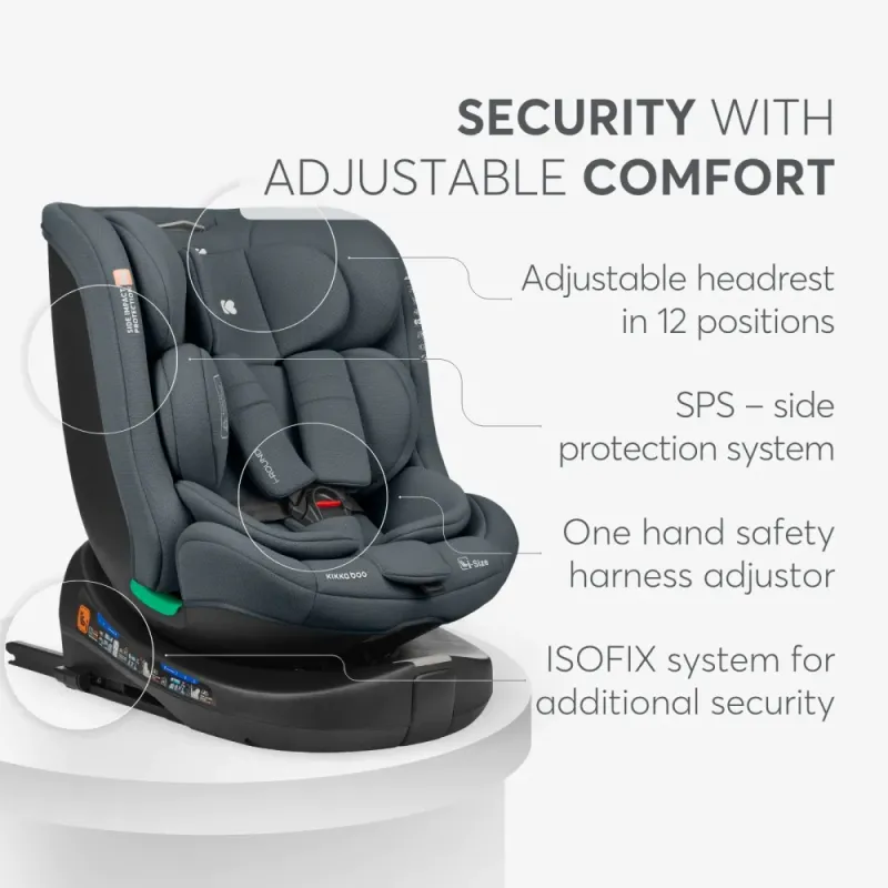 Κάθισμα αυτοκινήτου 40–150 εκ i-Round i-SIZE Σκούρο Γκρι