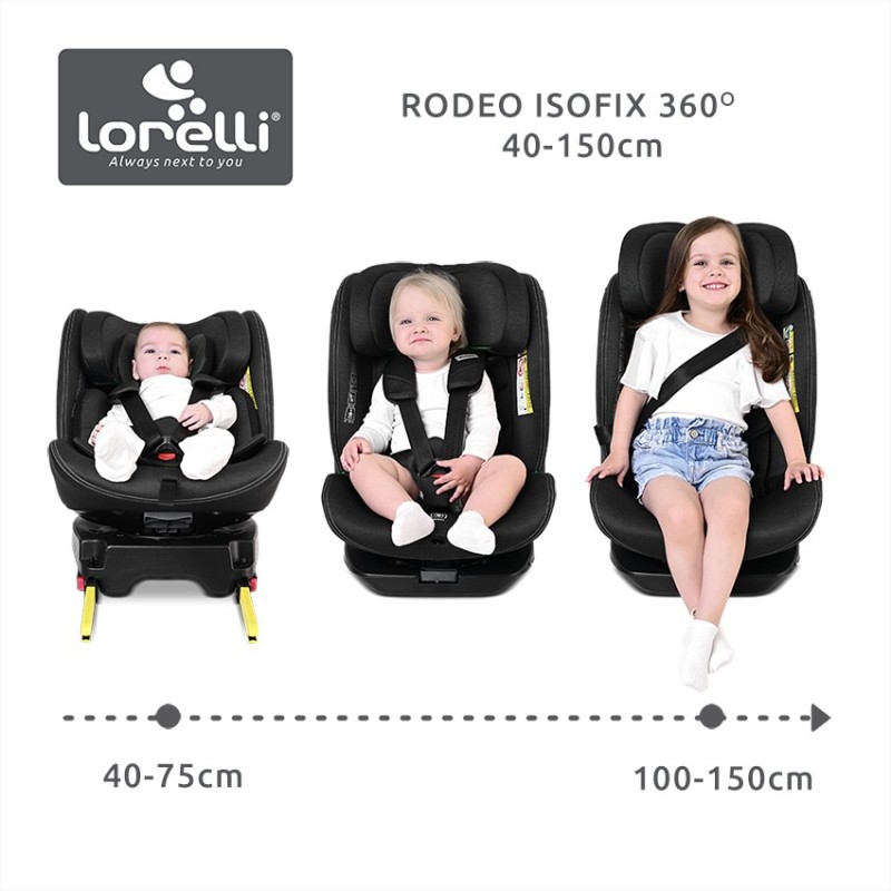 CAR SEAT RODEO GREEN & GREY GREY 40-150cm ISOFIX