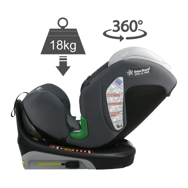 ΚΑΘΙΣΜΑ ΑΥΤΟΚΙΝΗΤΟΥ NOBILE I-SIZE 360° 40-150cm GREY ICE -188
