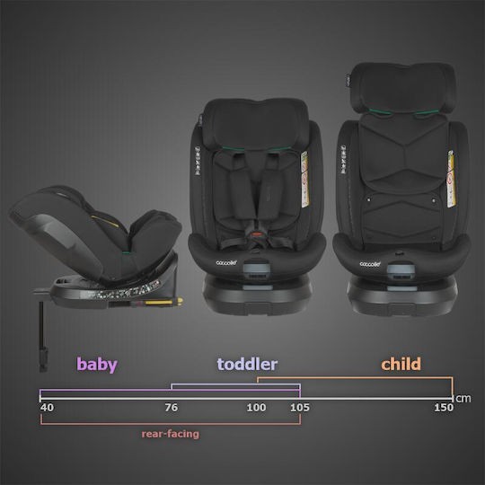 ΚΑΘΙΣΜΑ ΑΥΤ/ΤΟΥ Ario 40-150cm iSize Midnight Black