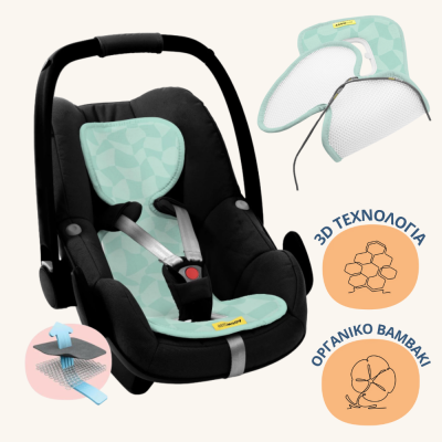 Αντι-ιδρωτικό κάλυμμα Air Layer 0-13kg για κάθισμα αυτοκινήτου - Group 0 Cute Cubes
