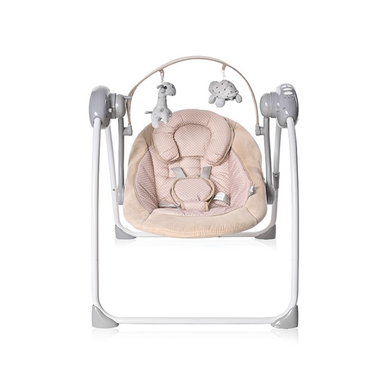 PORTOFINO BEIGE DOTS BABY SWING ΗΛΕΚΤΡΙΚΗ ΚΟΥΝΙΑ/ΡΙΛΑΞ