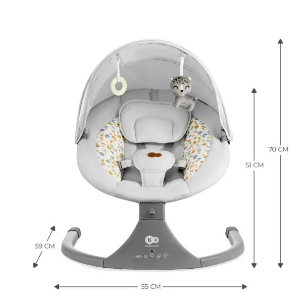 Ηλεκτρικό ρηλάξ μωρού LUMI 2 Light Grey Ηλεκτρικό ρηλάξ μωρού LUMI 2 Light Grey