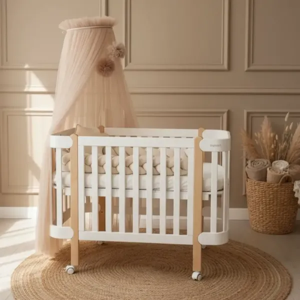 ΚΡΕΒΑΤΙ NIKA BED ΛΕΥΚΟ/ΦΥΣΙΚΟ
