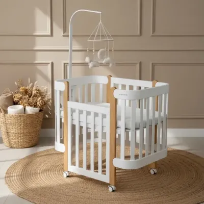 ΚΡΕΒΑΤΙ NIKA BED ΛΕΥΚΟ/ΦΥΣΙΚΟ