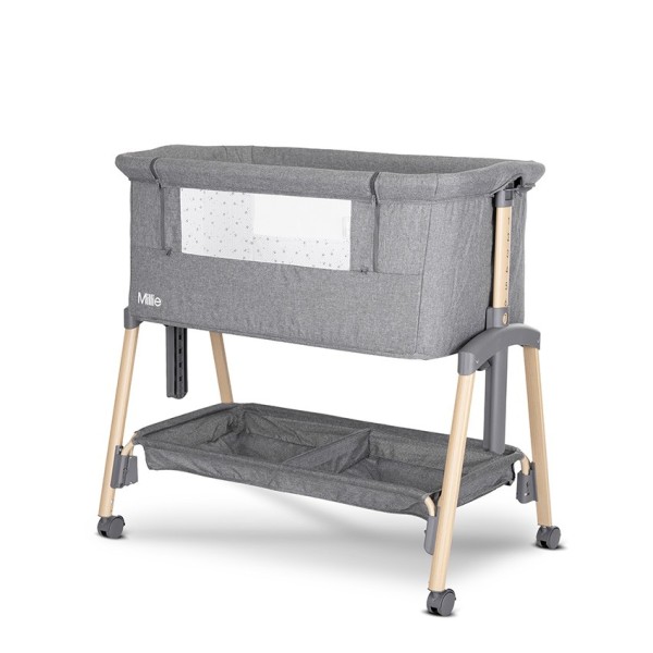 ΛΙΚΝΟ Crib MILLIE GREY with Foldable Side