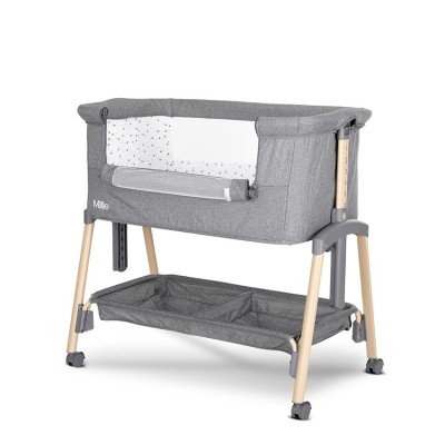 ΛΙΚΝΟ Crib MILLIE GREY with Foldable Side