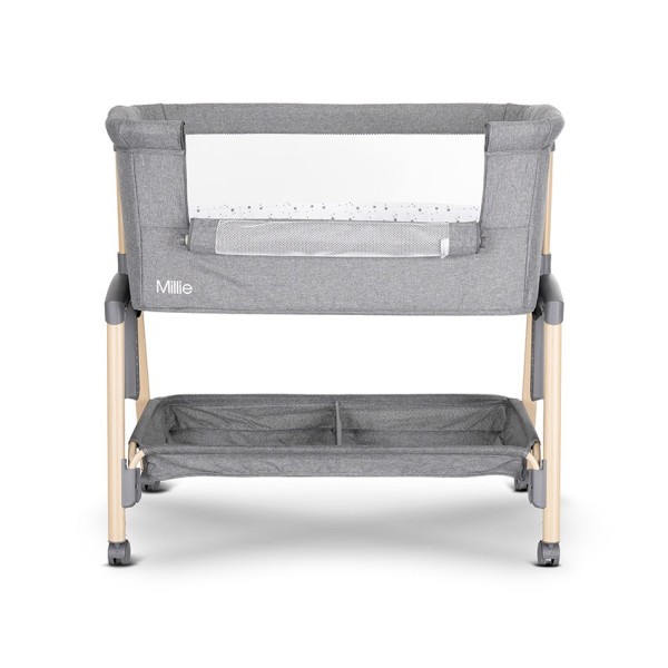 ΛΙΚΝΟ Crib MILLIE GREY with Foldable Side