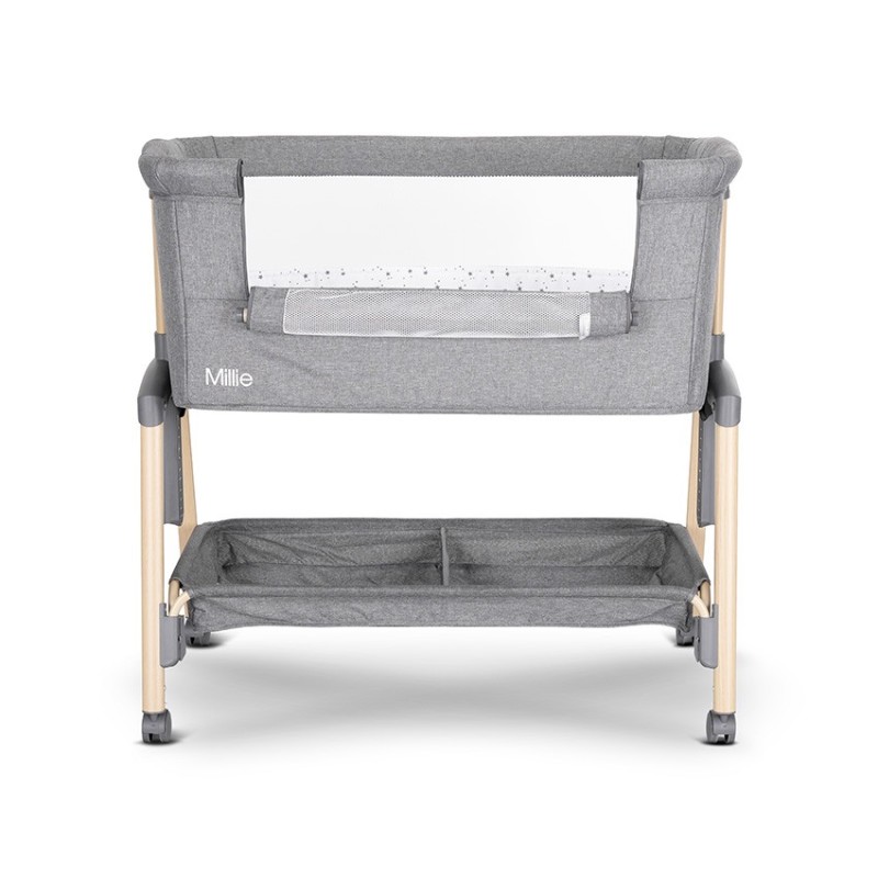 ΛΙΚΝΟ Crib MILLIE GREY with Foldable Side