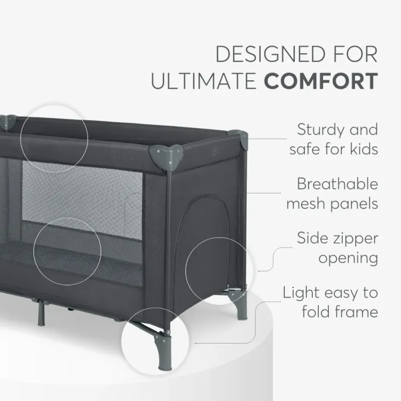 Παρκοκρεβατο 1 επιπέδου So Gifted Μαύρο