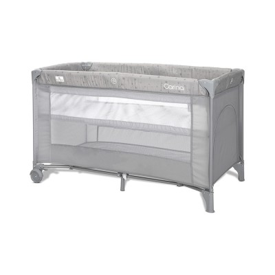 BABY COT CARINA 2 LAYERS GREY STARS