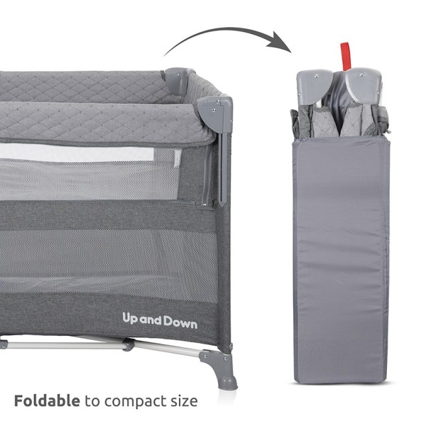 Παρκοκρέβατο UP and DOWN with Foldable Side strink dream - LORELLI