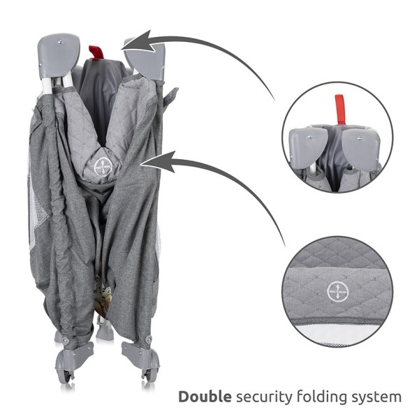 Παρκοκρέβατο UP and DOWN with Foldable Side strink dream - LORELLI
