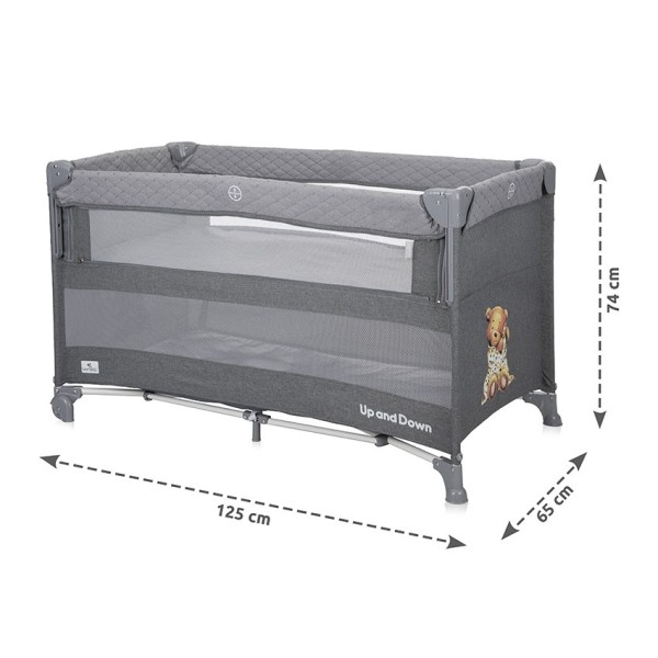 Παρκοκρέβατο UP and DOWN with Foldable Side strink dream - LORELLI
