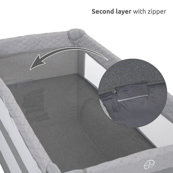 Παρκοκρέβατο UP and DOWN with Foldable Side strink dream - LORELLI