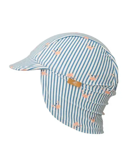 Καπέλο τύπου λεγεωνάριου με προστασία UV50 Stripes & crabs (6-12M)