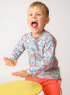 Rash Guard Top Swim Diaper & Sun Hat - Lobster (6-12M)