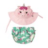 Baby Swim Diaper & Sun Hat Set - M (6M-12M) - Unity the Unicorn