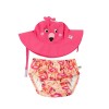 Baby Swim Diaper & Sun Hat Set - L (12M-24M) - Franny the Flamingo