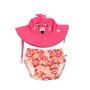 Baby Swim Diaper & Sun Hat Set - L (12M-24M) - Franny the Flamingo