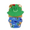 Baby Swim Diaper & Sun Hat Set - L (12-24M) - Devin the Dino & Friends