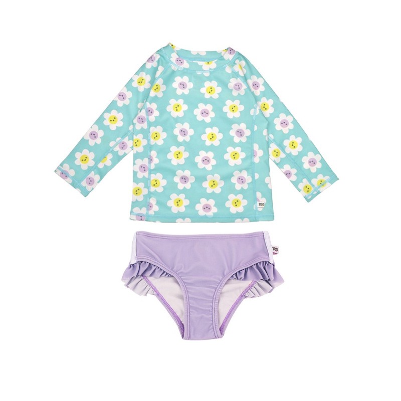Zoocchini Σετ UV Μαγιό και Μπλούζα Daisy (2Y)