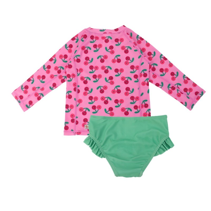 Zoocchini Σετ UV Μαγιό και Μπλούζα Cherry (4Y)