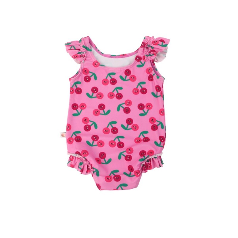 Baby Ruffled One Piece Swimsuit Cherry (2Y)